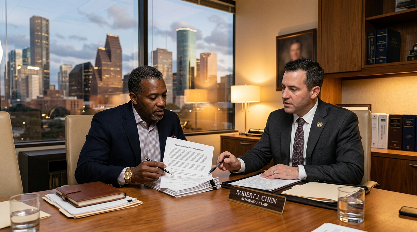How Long Do You Have to File a Personal Injury Lawsuit in Texas? (2026) Black man consulting with Houston personal injury attorney Texas Legal Giants