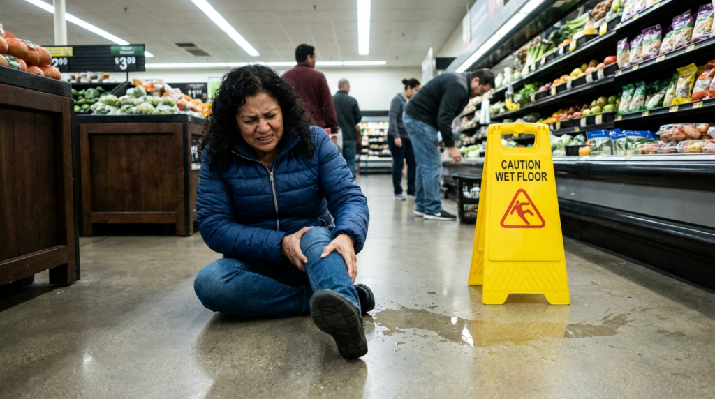 Slip and fall accident grocery store Houston