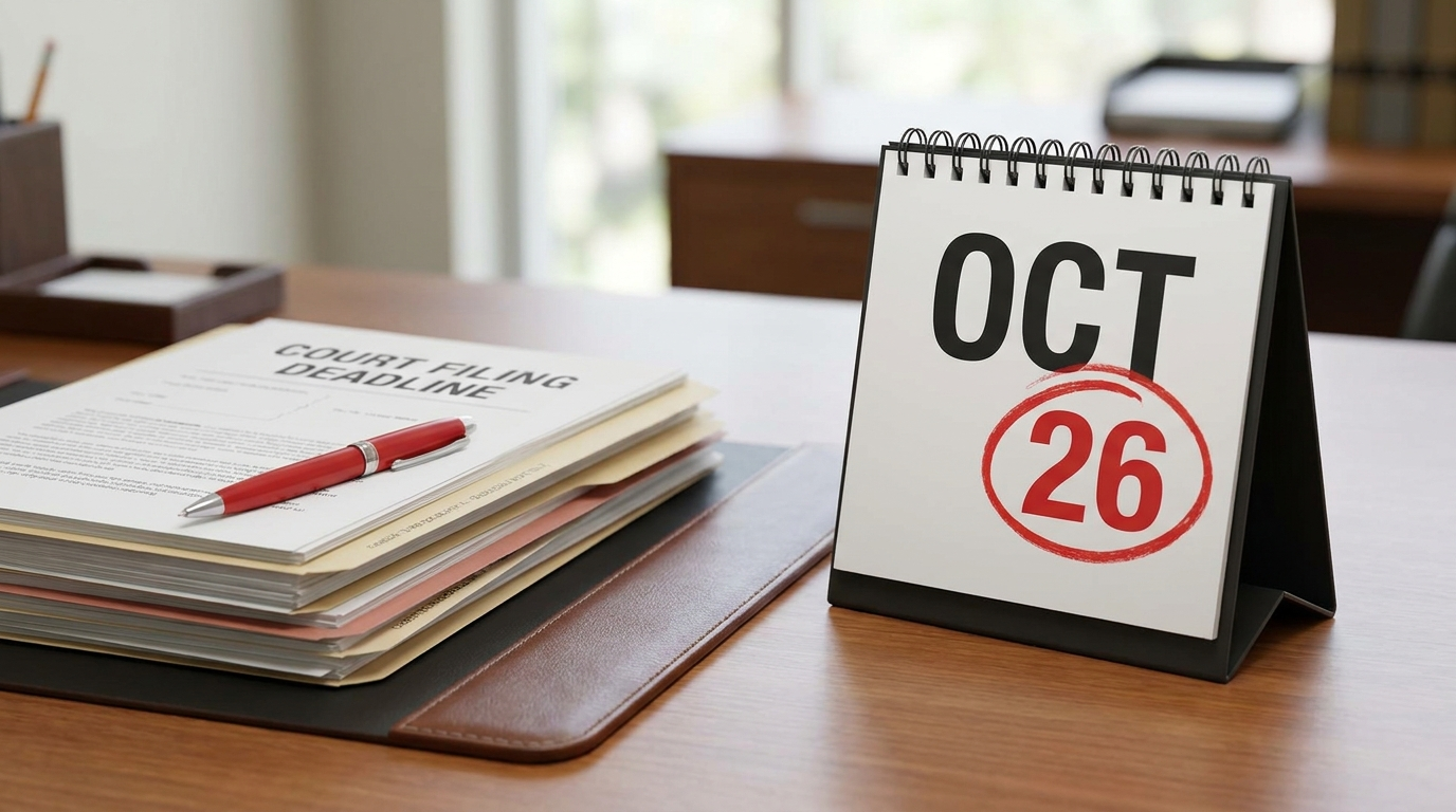Calendar with circled deadline representing the Texas personal injury statute of limitations