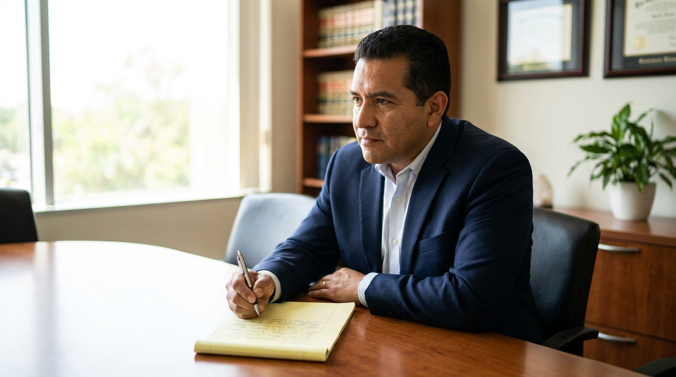 Personal injury client consulting with a Houston attorney about filing a lawsuit