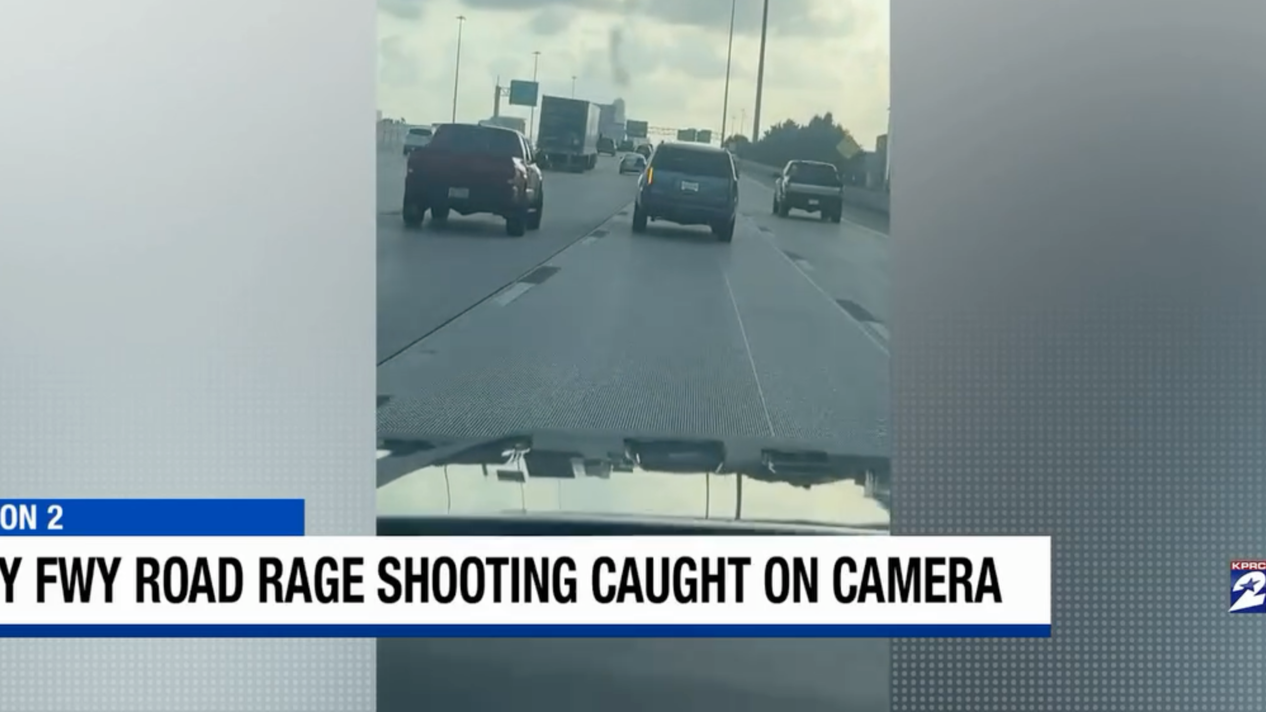 Houston I-10 road rage incident — gray Cadillac Escalade involved in shooting