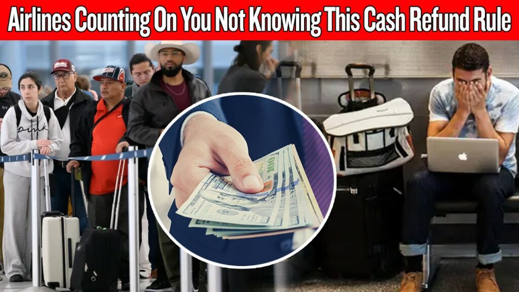 Airline passengers waiting during flight delay — Texas cash refund rule