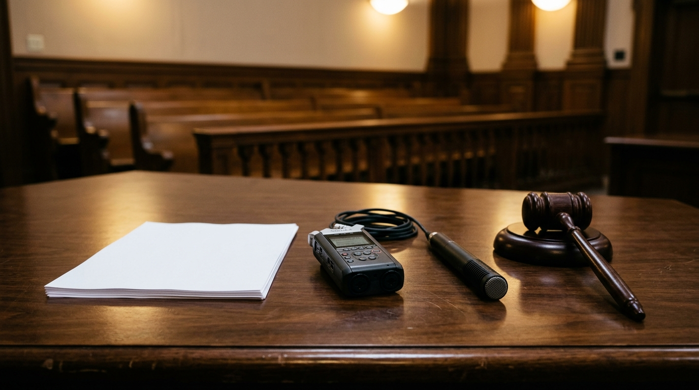 Tupac's Killer Solved the Case for the Police Himself — What Texans Should Learn Courtroom jury box and judge's bench with a verdict form on the clerk's desk