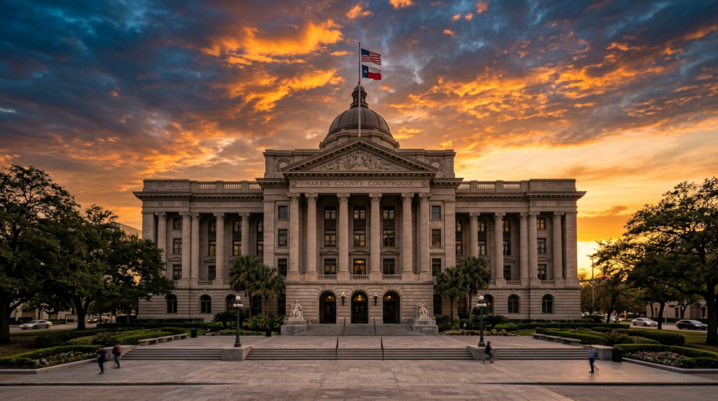 Houston courthouse exterior for Texas personal injury pain and suffering case